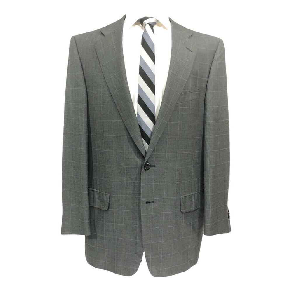 Ermenegildo Zegna Sz 46L Su Misura 15 Milmil 15 Gray Sport Coat Celeb JOHN ELWAY